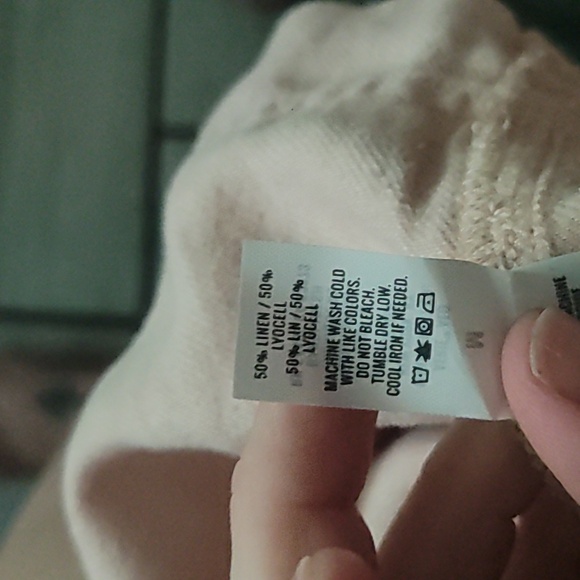 NWT Aerie Twill V-Waist Linen Blend Shorts in Pink Size Medium - Picture 5 of 6